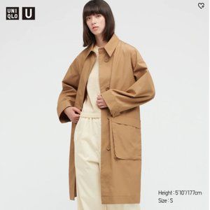 Uniqlo oversizef trench coat in Tan